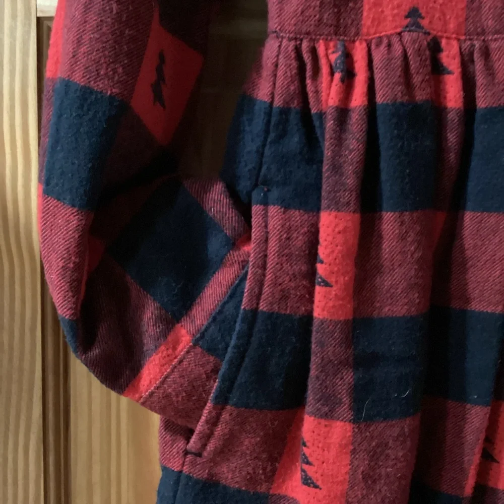 Lands End Vintage Girls dress with cute tree print - size 12